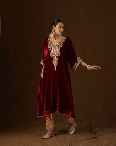 BEAU DESIGN DE LONGUE KURTA AVEC POCHE & ROBE SALWAR AVEC BRODERIE ZARDOZI EMBELLISHED WORK for Party-WEAR/MARIAGE = 2024 - Product Image 1