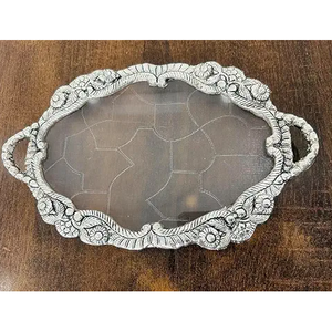 Plateau en métal en aluminium de vente chaude dans la forme ronde pour servir la nourriture dans la conception moderne et unique - Product Image 4