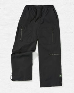 Pantalones holgados de esquí de nieve para hombre, pantalones de cintura elástica, impermeables, de Color sólido, de línea fina, pantalones holgados de Hip Hop de tendencia callejera para hombre, Hipster - Product Image 2