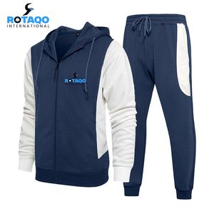 Survêtement pour homme 2 pièces Sweat-shirt à manches longues Pull à capuche Athlétique Tenues de sport décontractées Jogging avec poches - Product Image 1