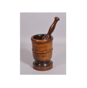 Mortier et pilon en bois robuste pour un broyage efficace des épices dures comme les grains de poivre, les clous de girofle et la coriandre - Product Image 3