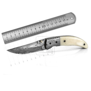 Vente chaude Damas Acier Couteau Pliant DD-FK-570 Poche EDC Survie En Plein Air Chasse et Camping Multi-Outil Bushcraft Couteau - Product Image 5