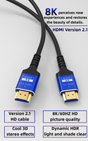 Prix d'usine disponibles en stock 19 + 1 câble HDMI en acier plaqué de cuivre OD6.0 8K prise en charge du supplément de câble Hdmi vidéo HD