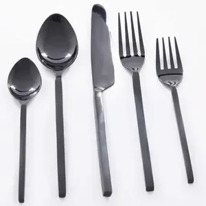 ชุดช้อนส้อมมีดด้ามแขวนคู่ทำด้วยมือชุดช้อนสแตนเลสเหมาะสำหรับร้านอาหารในครัวเรือนรีสอร์ท - Product Image 4