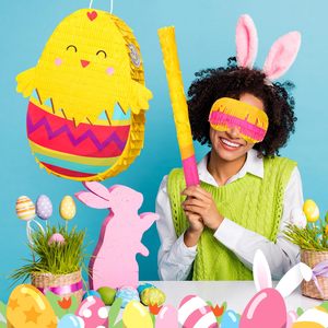 <span class=keywords><strong>Kit</strong></span> de décorations de <span class=keywords><strong>pinata</strong></span> de Pâques <span class=keywords><strong>Pinata</strong></span> en forme d'oeuf de poussin de Pâques pour la décoration de célébration d'anniversaire de fête d'anniversaire de Pâques - Product Image 5