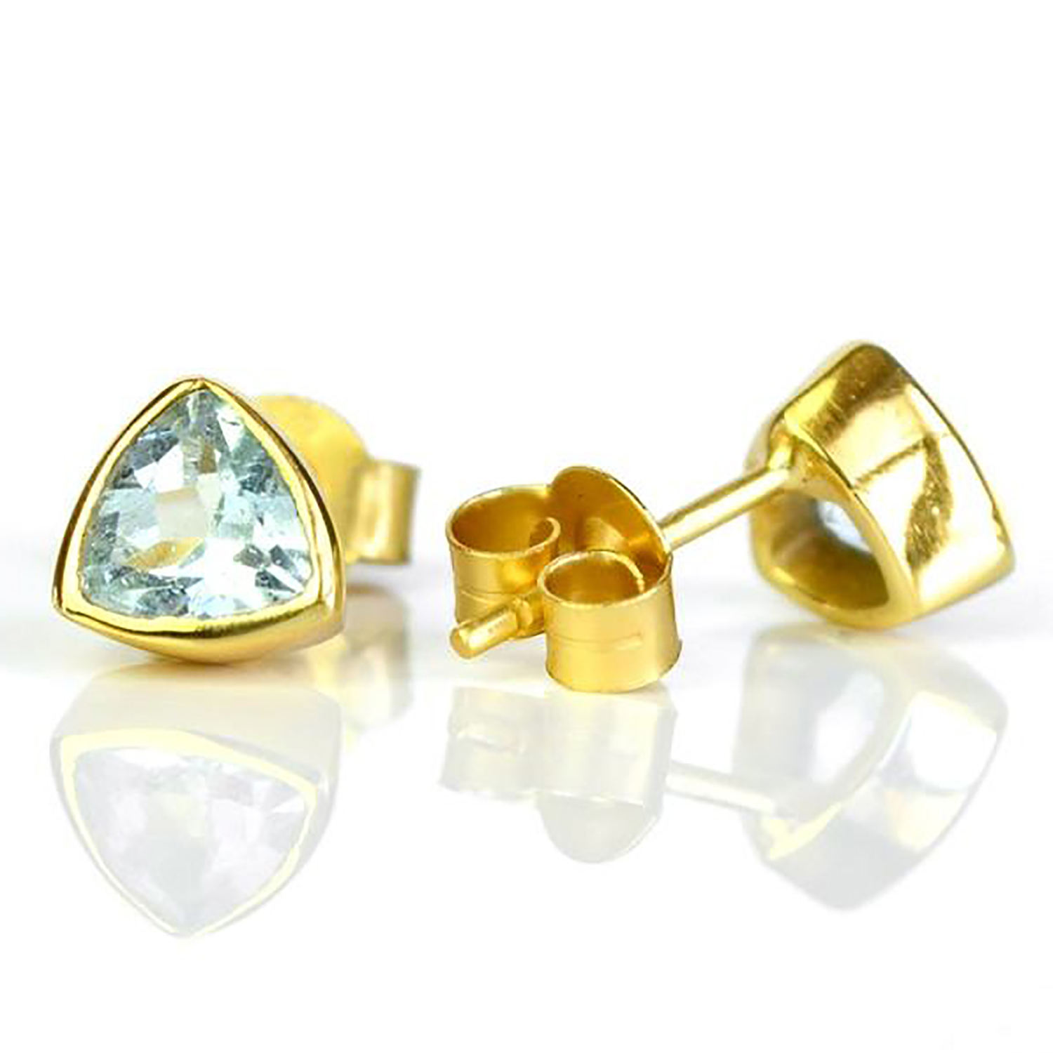 สีฟ้าบุษราคัมควอตซ์ทอง