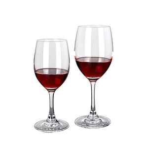 Verres à vin de luxe épais vintage en relief fabriqués à la machine réutilisables légers écologiques style européen capacité 50ml-500ml - Product Image 6