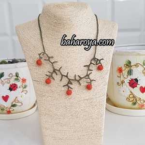 Turuncu İğne Oyası Ardıç Kolye Collares de cuentas de moda - Product Image 1