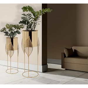Jardinières en métal de différentes tailles couleur noire décor à la maison jardinière lot de 3 pour la maison hôtel décor plantes Pot balcon décoration jardinière - Product Image 3