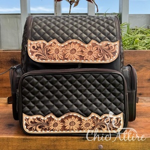 Mochila de piel acolchada mecanizada a mano de alta calidad personalizada al por mayor mochilas multifuncionales de gran capacidad para mujer - Product Image 1