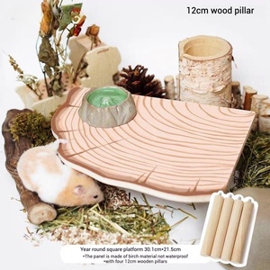 Plate-forme de hamster en bois massif écologique de conception originale, imperméable et résistante à la mastication - Product Image 5