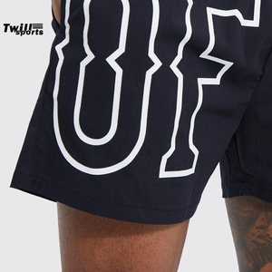 Short de sport OEM pour homme 100% coton 240gsm en toile épaisse taille élastique séchage rapide salle de sport personnalisable style rue haute - Product Image 5