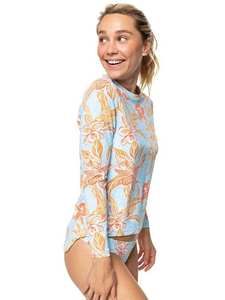 <b>Women</b> Custom Sea <b>Beach</b> Full Sleeve Rash Guard Back Line Long UV 50 Spandex Swimwear <b>Shirt</b> Sublimated Floral Printed Compression - Product Image 5