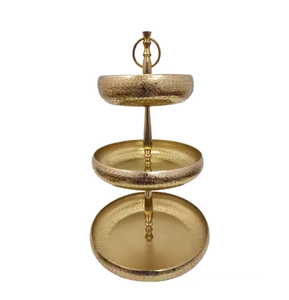 Luxury Golden Decorative Metal Cake Stand Unique Curved Shaped in Bulk Supplies Cake Tools From Awesome Collections - Product Image 5