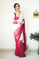 Designer indien de vente à l'exportation Plaine GEORGETTE Designer Sari Dernier sari exclusif pour look ethnique Adultes Mariages Superbe