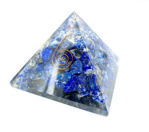 Pirámide de Orgón de Lapislázuli con Punta de Cristal para Protección, Meditación y Decoración, Venta al Por Mayor - Product Image 2