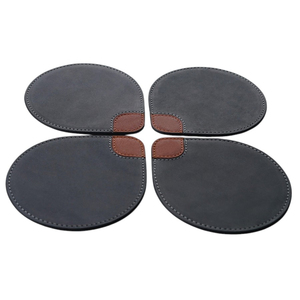 Mantel Individual de Cuero Genuino de Lujo con Logotipo Personalizado, Color Personalizado, Doble Cara, 4 Pulgadas de Diámetro, Antideslizante, Moderno, para Restaurante - Product Image 6