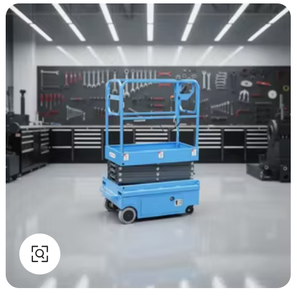 Mini Piattaforma Elevatrice a Forbice Idraulica Completamente Elettrica, Semovente con Certificazione CE, Altezza Massima 4,8 m - Product Image 1