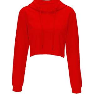 Sudadera con capucha corta de moda para mujer, informal, mezcla de algodón suave, proveedor de impresión de logotipo OEM - Product Image 3