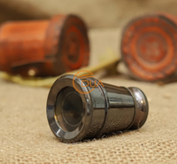 Télescope monoculaire artisanal en laiton antique, grossissement 2,5x, lentilles multicouches, étui en cuir vintage, portable, nautique
