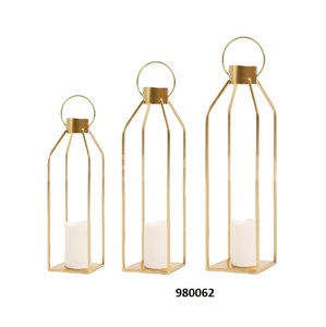 Custom Home Decor Wall-mount Hexagon Shape Antique Metal Lantern - Product Image 2