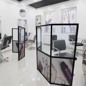 Trong suốt <span class=keywords><strong>Acrylic</strong></span> phân vùng Tường Văn phòng với PVC rõ ràng bảng nhôm cho kệ trưng bày - Product Image 6