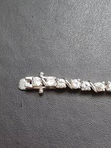 Pulsera de Tenis de Plata de Ley 925 al por Mayor con Circonita Tallada, Chapada en Oro, Diseño Moderno y Elegante, Regalos para Compromisos - Product Image 5