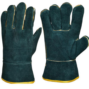 ถุงมืองานเชื่อมหนังแยกสีเขียวทนความร้อน - Product Image 1