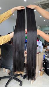 Meilleure qualité 40 pouces Super Double dessiné os trame droite cheveux naturel noir de jais brut vietnamien humain Bundle vagues - Product Image 2