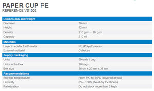 Polietilen Vasos de papel reciclables internos 210 ml para bebidas frías y calientes que sirven a un precio de mercado asequible - Product Image 6