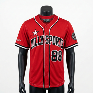 Camiseta roja de malla de poliéster 100% algodón para hombre, de corte holgado, que absorbe la humedad, con paneles de ribete negro y blanco, y logotipo cosido personalizado. - Product Image 1