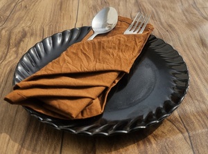 Servilleta de tela de cóctel de Color Óxido de lujo moderna hecha a mano ecológica algodón de piedra reutilizable para hoteles y bodas al por mayor - Product Image 4