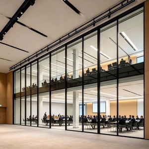 Cloison en verre de qualité supérieure pour bureaux, avec profilés en aluminium et isolation acoustique, idéale pour les projets de gratte-ciel - Product Image 5