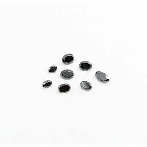 Pierre de diamant noir naturel taillée en forme ovale 3 x 5 mm, 100% naturelle - Product Image 4
