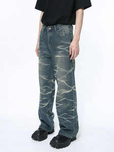 Jeans de Mezclilla para Hombre, Estilo Urbano, Corte Holgado y Recto, Fabricante Mayorista Personalizado 2026 - Product Image 2