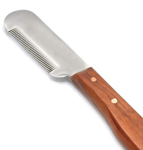 Cuchillo pelador para el cuidado de perros, herramienta recortadora, cuchillos peladores con mango de madera con hoja de acero inoxidable - Product Image 2