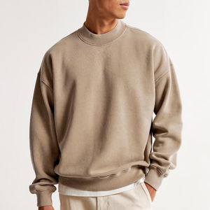 สเวตเตอร์คอลูกเรือสำหรับผู้ชายสเวตเชิ้ตผ้าคอตตอนฟลีซปรับขนาดได้ตามต้องการ - Product Image 5