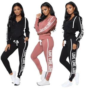Logotipo personalizado OEM peso pesado en blanco mujeres Sudadera con capucha y Joggers conjunto fabricantes Streetwear Casual de gran tamaño de las mujeres para pantalones de chándal - Product Image 1
