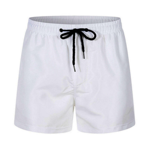 Nouvelle mode de short de sport de couleur unie pour hommes en toile décontractée de taille moyenne à vendre - Product Image 4