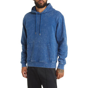 Sudadera con Capucha al por Mayor Essentials de 420 Gsm con Lavado Ácido, Hombros Caídos, Logotipo Personalizado en la Parte Delantera, Sudadera Extra Grande para Hombre - Product Image 2