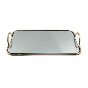 Captivating & Classic Design Modern Gold Color Iron Metal Oval Shaped Etching Serving Tray Brass Finishing Kitchenware Used - Product Image 3