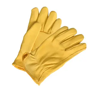 Altın geyik derisi yeni varış sıcak deri sürücü eldivenleri geyik derisi deri Thinsulate yalıtım erkekler motosiklet eldivenleri
