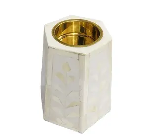 Wholesale Bone Inlay Bakhoor <b>Candle</b> Stand for Home Decoration <b>Candle</b> Holder Tabletop <b>Tea</b> Light Moroccan Style From India - Product Image 1