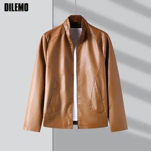 Veste en cuir véritable pour hommes Bomber Coat Slim Fit Fashion Stylish Outerwear Designer Retro Vintage Motorcycle Winter Streetwear - Product Image 5