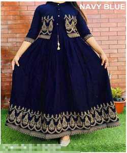 Lo último en ropa de fiesta de aspecto rico, ropa de chicas indias de crepé con estampado de Georgette, lista para usar, precio bajo, venta al por mayor, Surat Alphanumero - Product Image 1