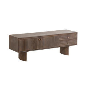 ที่วางทีวีแกะสลักจากไม้รูปมะม่วงที่ทันสมัยมีขาตั้งอเนกประสงค์สำหรับห้องนั่งเล่นบ้านสิ่งอำนวยความสะดวกด้านการดูแลสุขภาพห้องรับประทานอาหารห้องนอน - Product Image 2