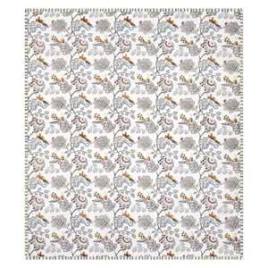 BLOQUES de INDIA Verano Bloque de mano Impreso Polialgodón Dohar/Manta Marrón Chidiya Algodón opaco Textiles para el hogar 140x215cm - Product Image 3