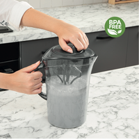 Afossa AK 333 2.6L Mixeur à main en acrylique transparent avec couvercle, pour cuisine moderne, jus de citron, lait, œufs