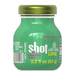 Jus de citron vert 100% biologique, jus de cidre de pomme biologique naturel et fonctionnel, jus de concombre en bouteilles de 63g - Product Image 1