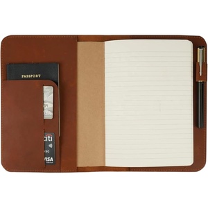 Couverture de carnet en cuir DIVRIS A5 5,75x8,25 pouces, reliure en cuir, motifs gaufrés/estampés/imprimés pour les voyageurs - Product Image 1